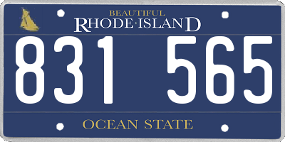 RI license plate 831565