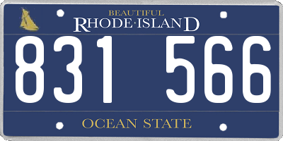 RI license plate 831566