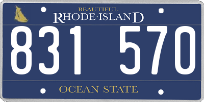 RI license plate 831570
