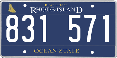 RI license plate 831571
