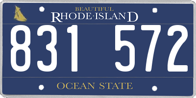 RI license plate 831572