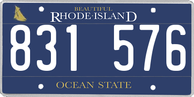 RI license plate 831576