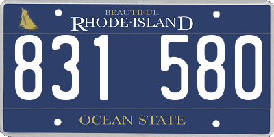 RI license plate 831580