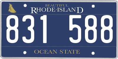 RI license plate 831588