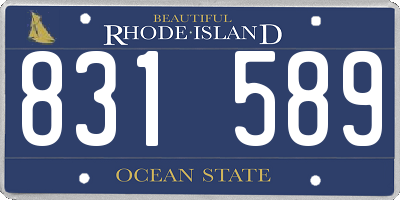 RI license plate 831589