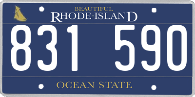 RI license plate 831590