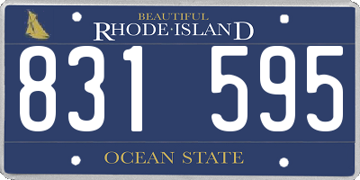RI license plate 831595