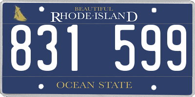 RI license plate 831599