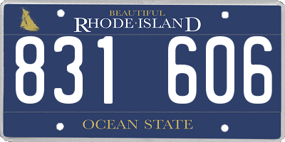 RI license plate 831606