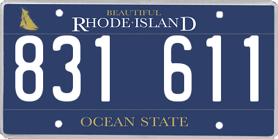 RI license plate 831611