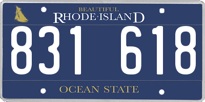 RI license plate 831618