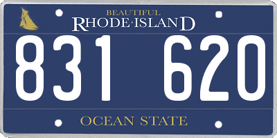RI license plate 831620
