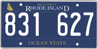 RI license plate 831627