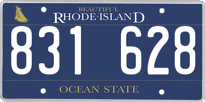 RI license plate 831628