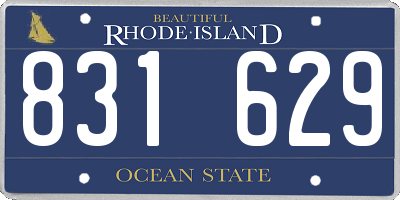 RI license plate 831629