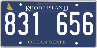 RI license plate 831656