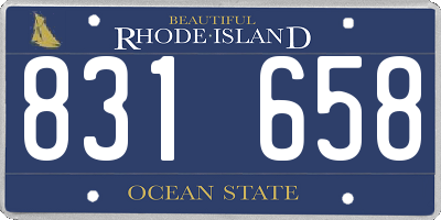 RI license plate 831658