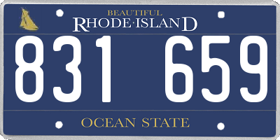 RI license plate 831659