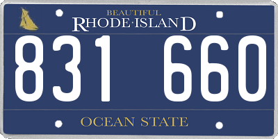 RI license plate 831660