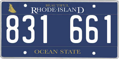 RI license plate 831661