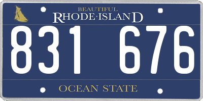 RI license plate 831676