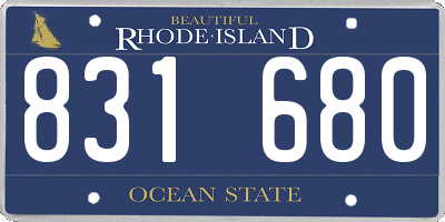RI license plate 831680