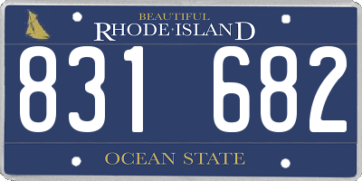 RI license plate 831682