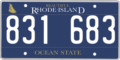 RI license plate 831683