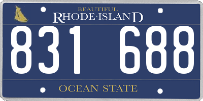 RI license plate 831688