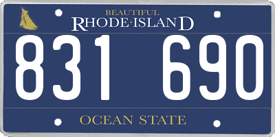 RI license plate 831690