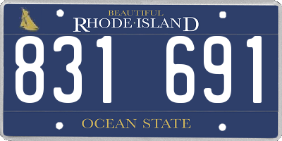 RI license plate 831691