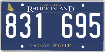 RI license plate 831695