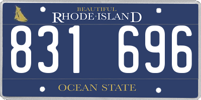 RI license plate 831696