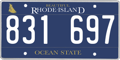RI license plate 831697