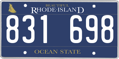 RI license plate 831698