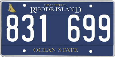 RI license plate 831699