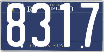 RI license plate 8317