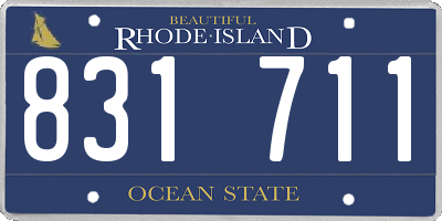 RI license plate 831711