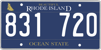 RI license plate 831720