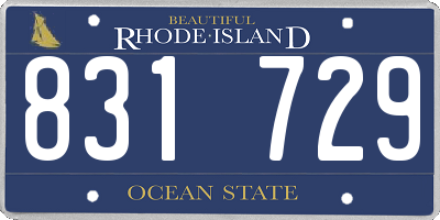 RI license plate 831729