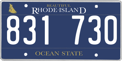 RI license plate 831730