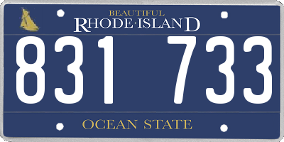 RI license plate 831733
