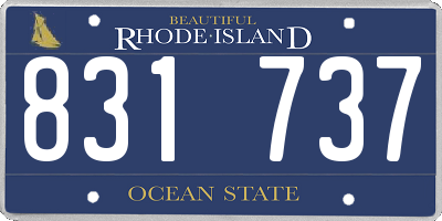 RI license plate 831737