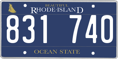 RI license plate 831740