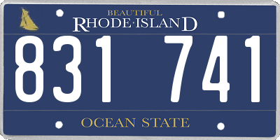 RI license plate 831741