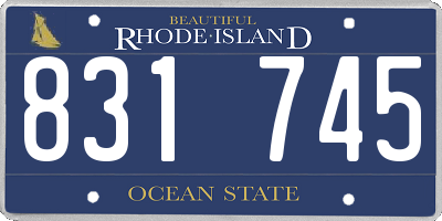 RI license plate 831745
