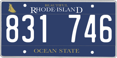 RI license plate 831746