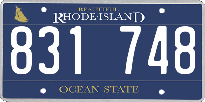 RI license plate 831748