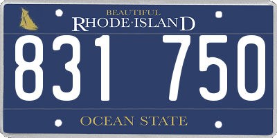 RI license plate 831750