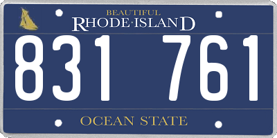 RI license plate 831761